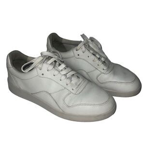 Everlane Tread ReLeather Court Sneakers White Leather Low Laces Sz 8.5 Women